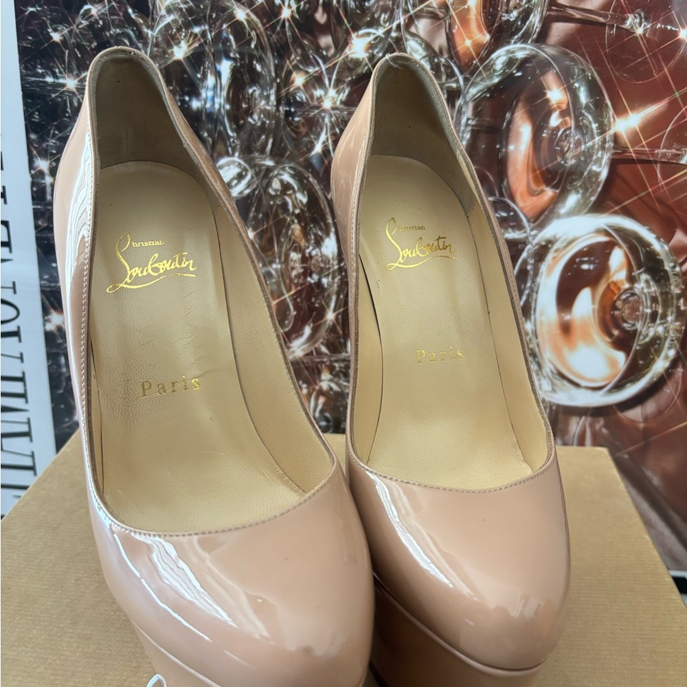 Christian Louboutin Blush Patent Leather Heels